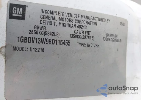 2008 Chevrolet Uplander Ls из США, поврежденный, VIN 1GBDV13W98D115455